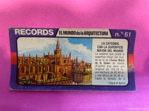 Collectable Antique Stickers: Cromo BIMBO. Records. El mundo científico. Nº 61. Catedral con mayor superficie del mundo. tdkc1